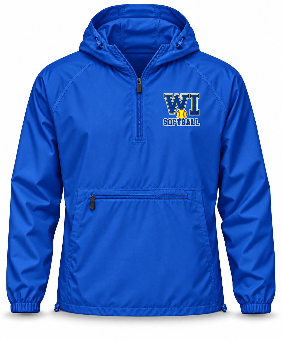 West Islip Softball windquarter royal front view