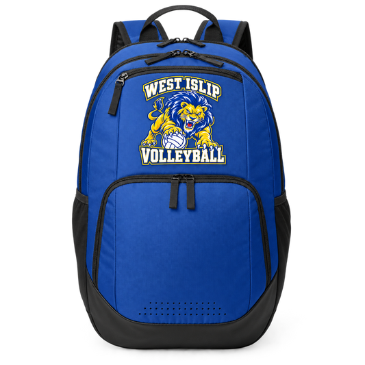 West Islip Volleyball Fierce Lion 28L Team Backpack — True Royal, front view