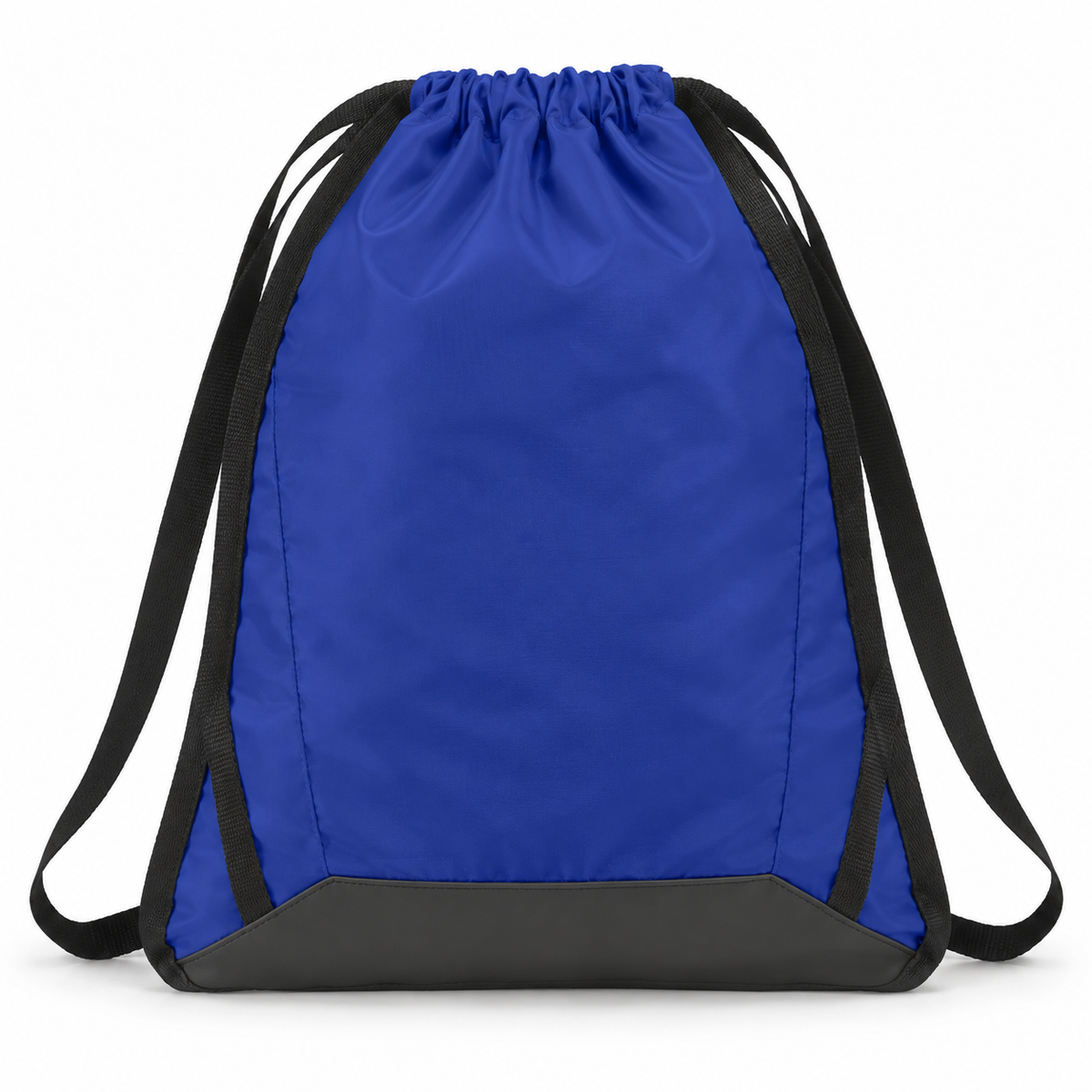 West Islip Volleyball Fierce Lion Zip-Pocket Drawstring Bag — True Royal / Black, back view