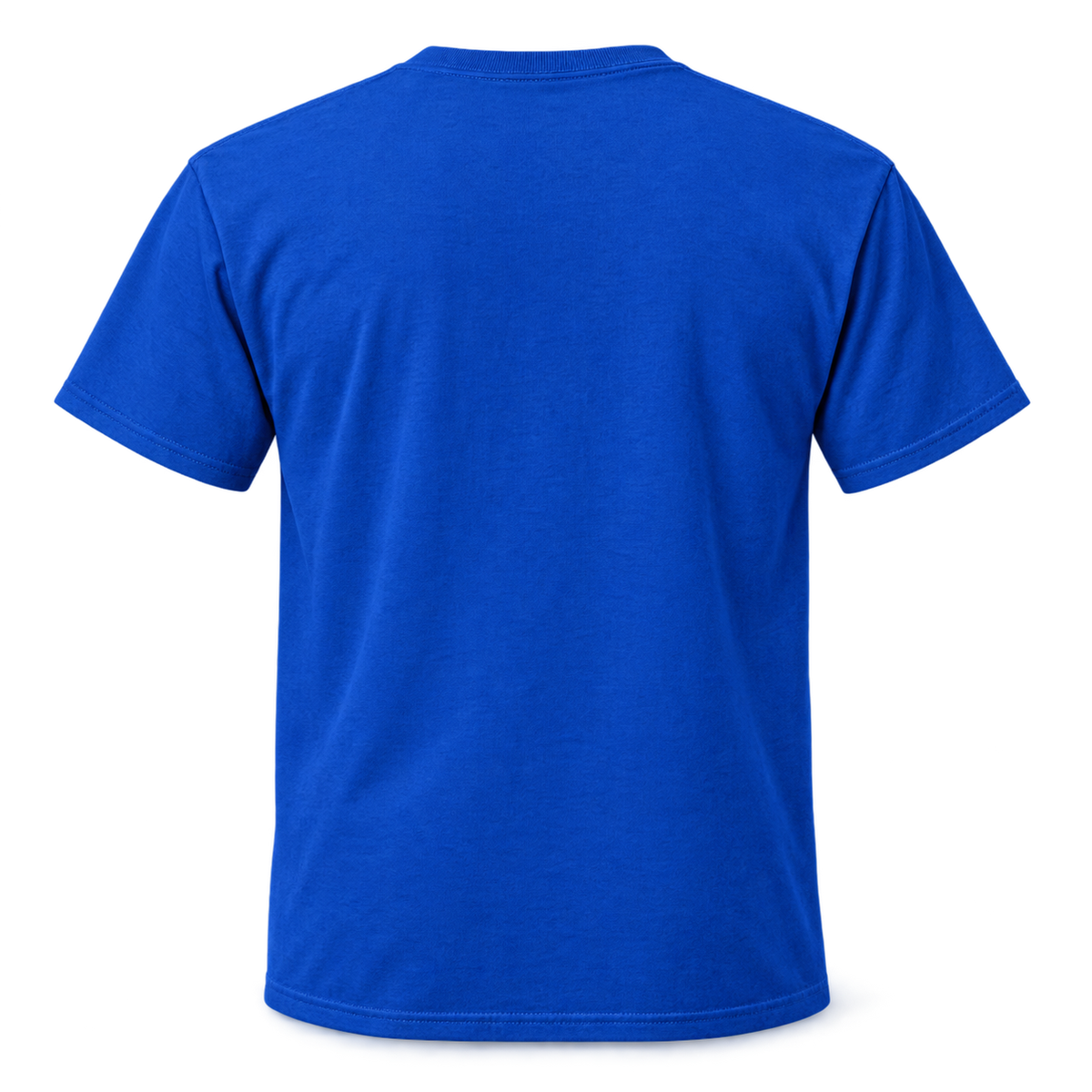 West Islip Volleyball Fierce Lion Cotton Tee — Royal Blue, back view