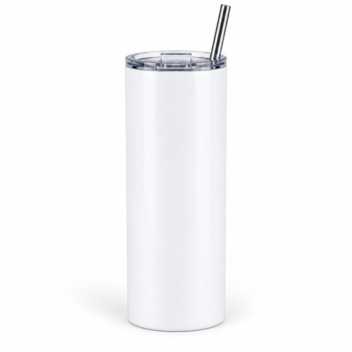 West Islip Volleyball Fierce Lion 20 oz Skinny Tumbler — White, back view