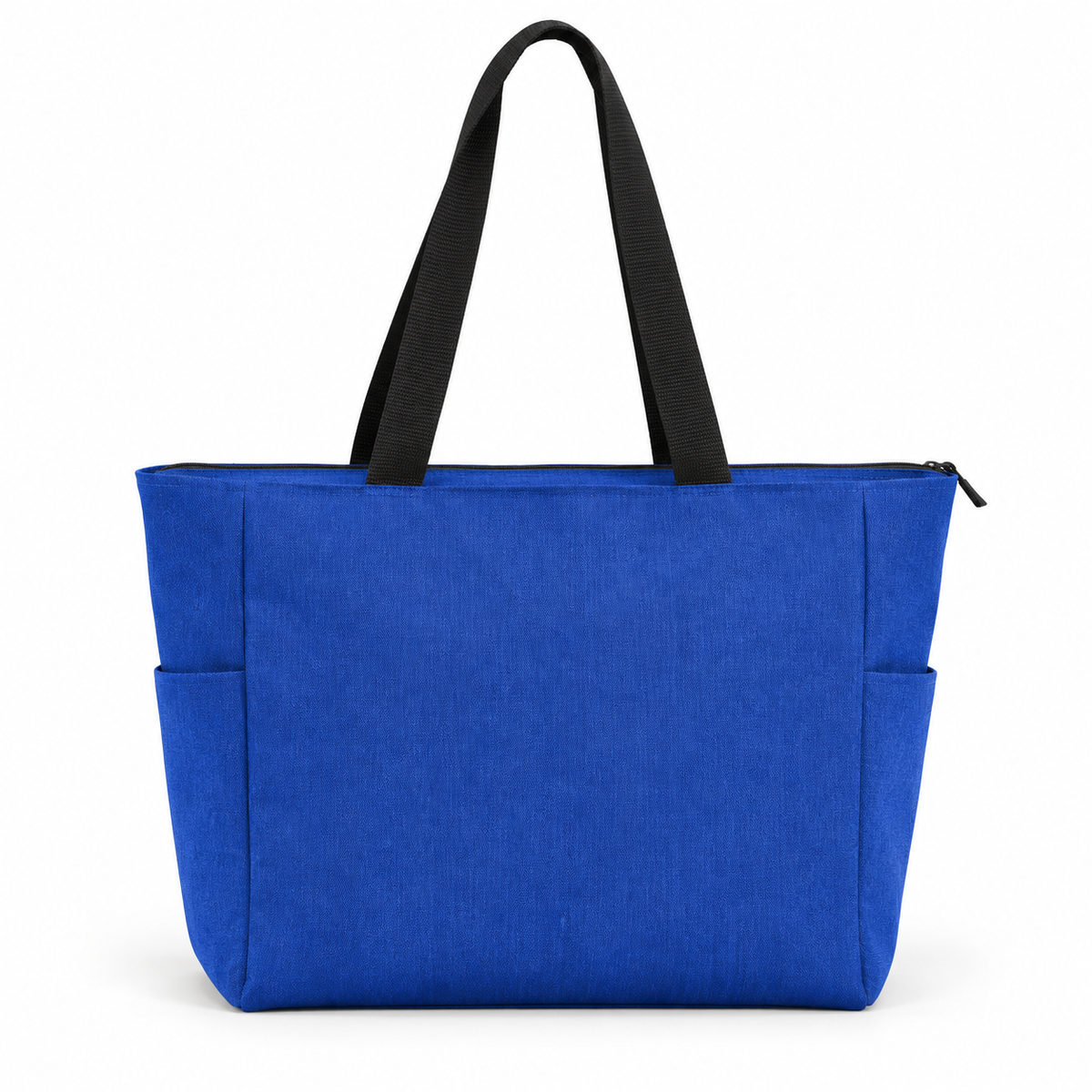 West Islip Volleyball Fierce Lion Essential Zippered Tote — True Royal, back view
