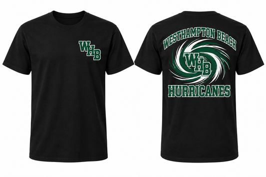 WESTHAMPTON BEACH HURRICANES black tee front and back