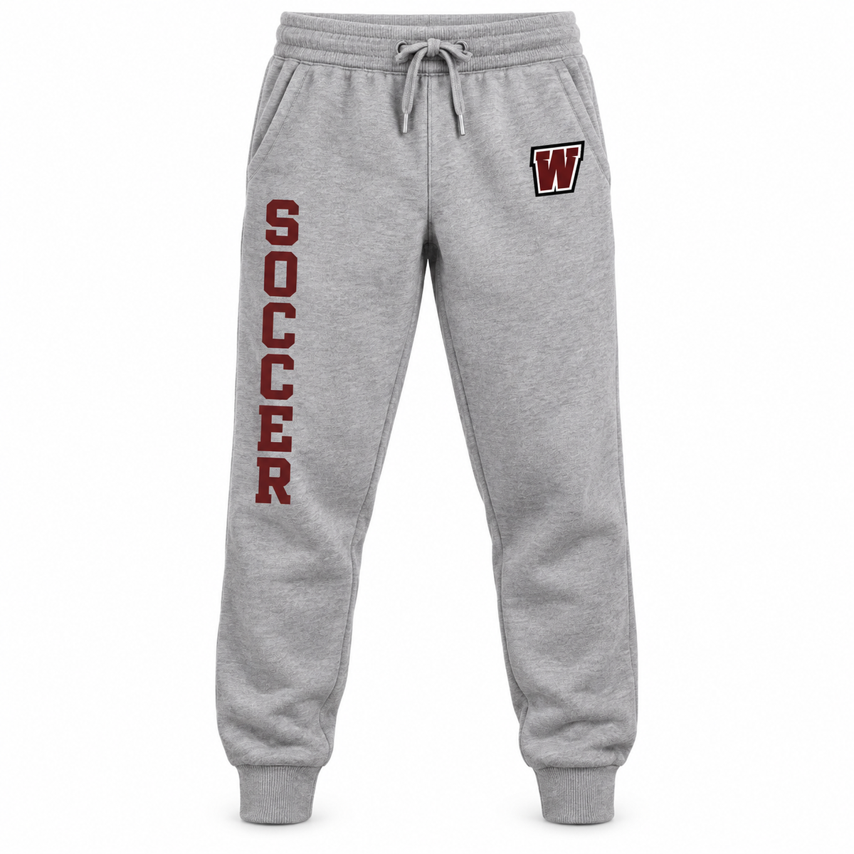 Walt Whitman Boys Soccer W Crest Soccer Joggers, Heather Gray