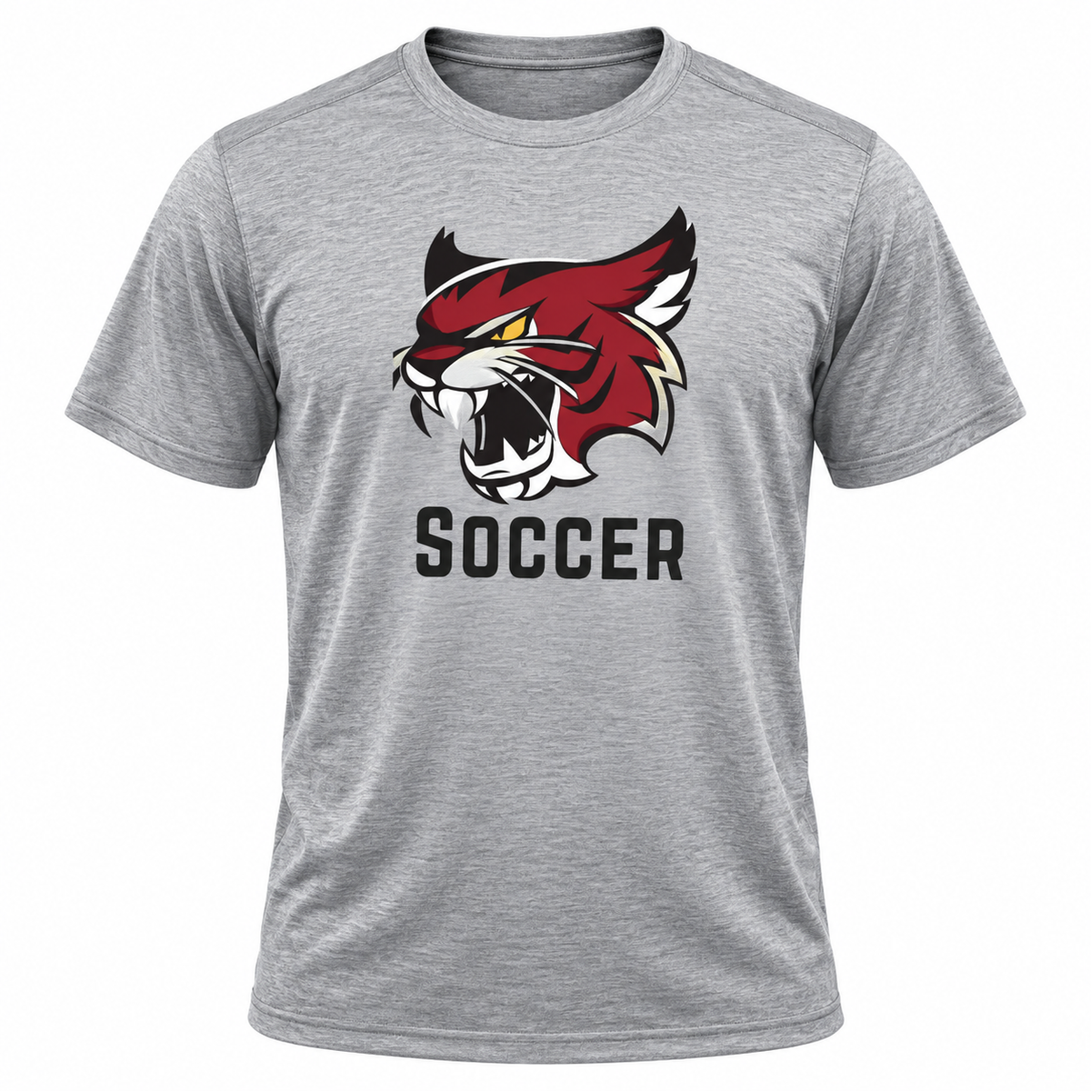 Walt Whitman Boys Soccer Wildcat Performance Tee, Heather Gray