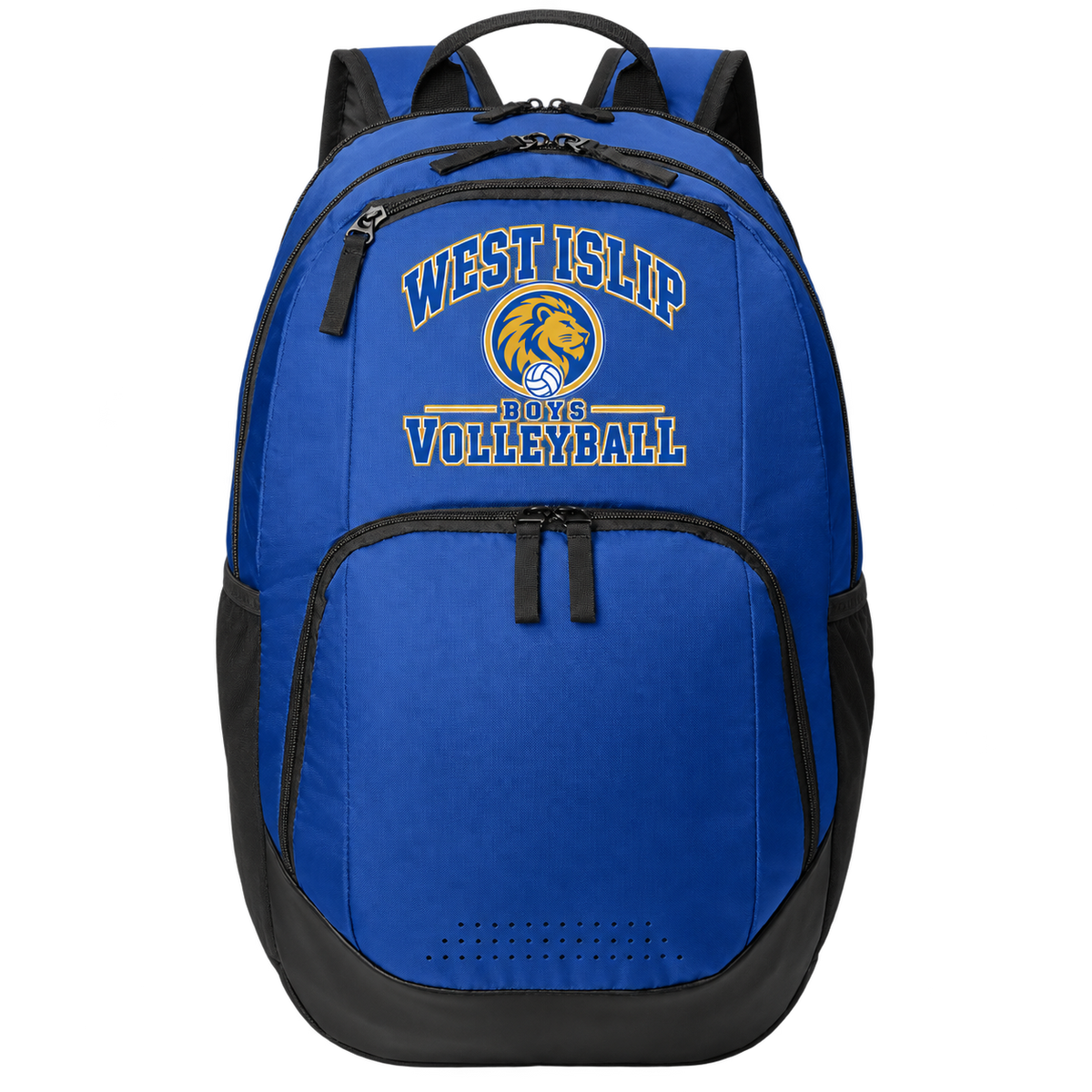 West Islip Boys Volleyball Varsity Crest 28L Team Backpack in True Royal