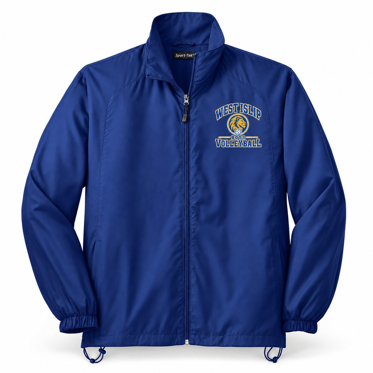 West Islip Boys Volleyball Varsity Crest Full-Zip Wind Jacket in True Royal