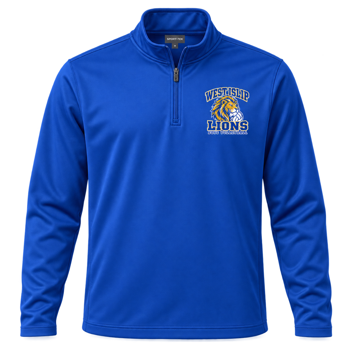West Islip Boys Volleyball Power Lion Performance Quarter-Zip in True Royal