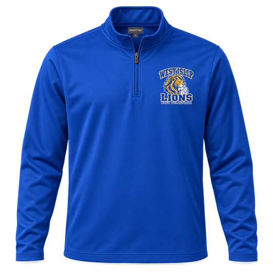 West Islip Boys Volleyball Power Lion Performance Quarter-Zip in True Royal
