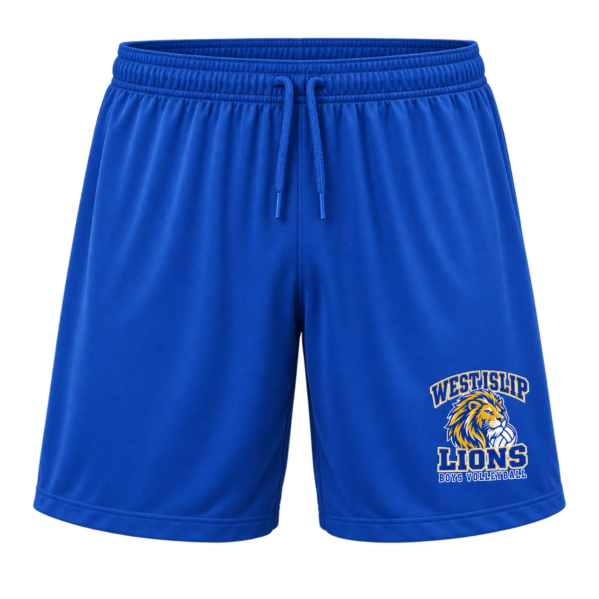 West Islip Boys Volleyball Power Lion Performance Shorts in True Royal