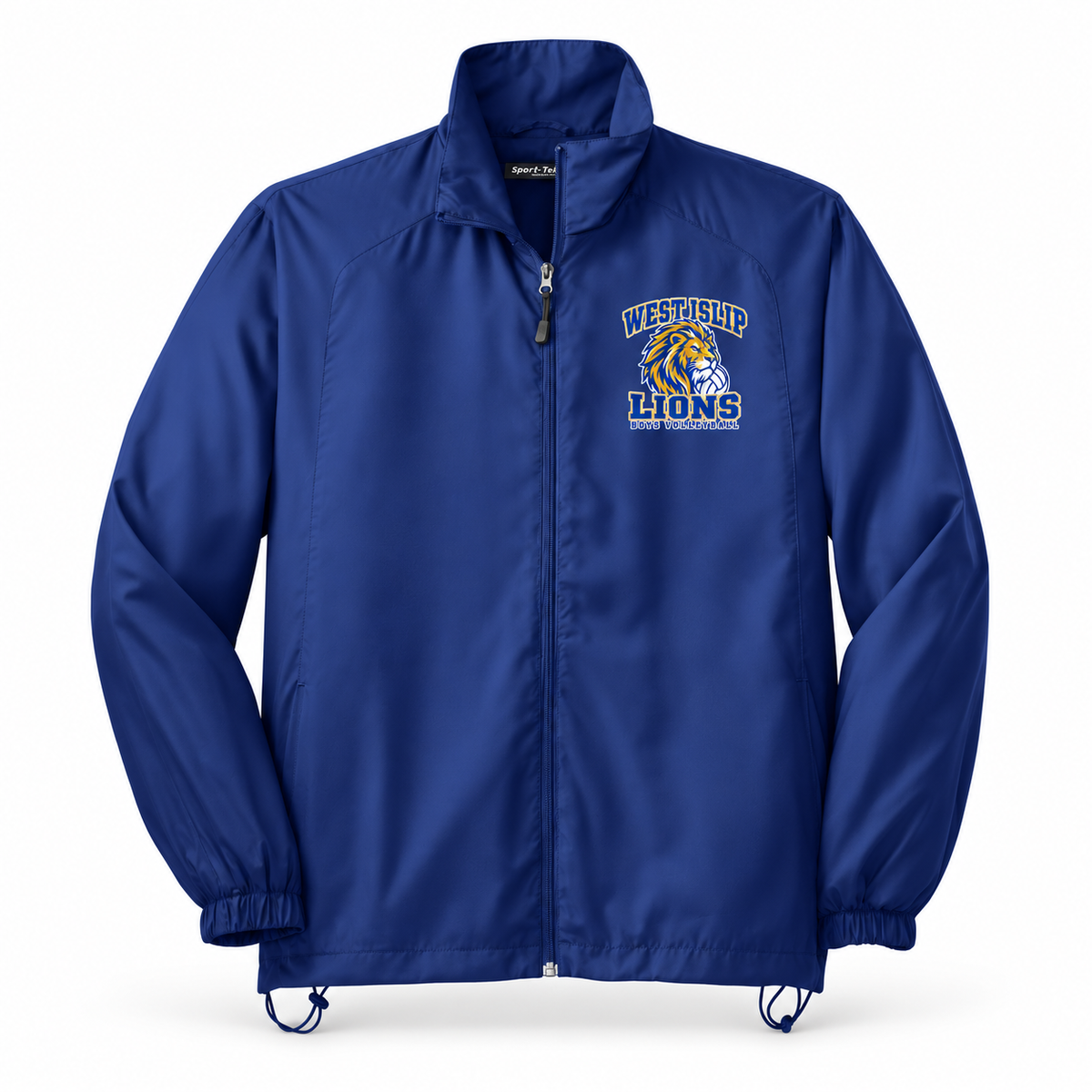 West Islip Boys Volleyball Power Lion Full-Zip Wind Jacket in True Royal