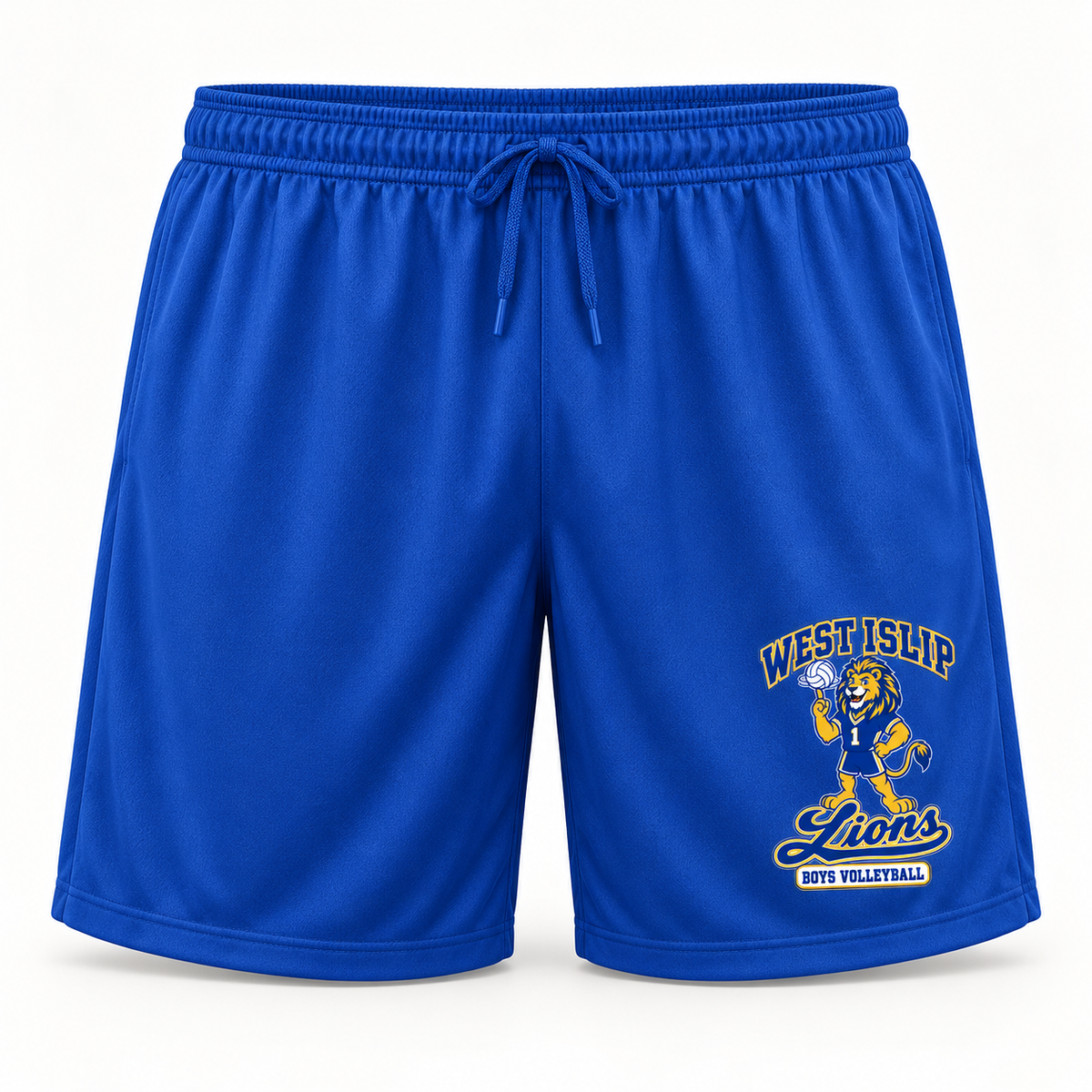 West Islip Boys Volleyball Rally Lion Performance Shorts in True Royal
