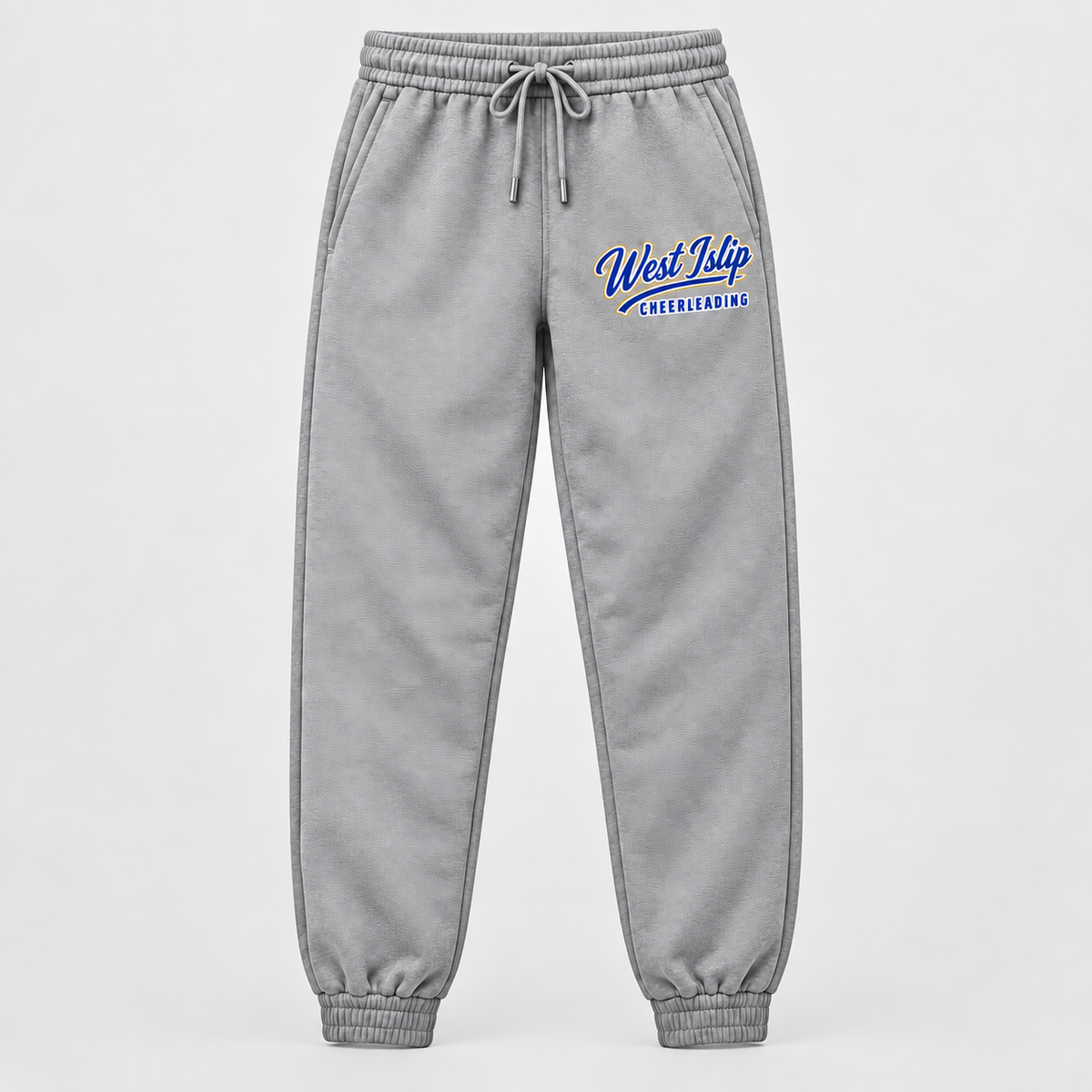 Heather Gray West Islip Cheerleading Script Joggers