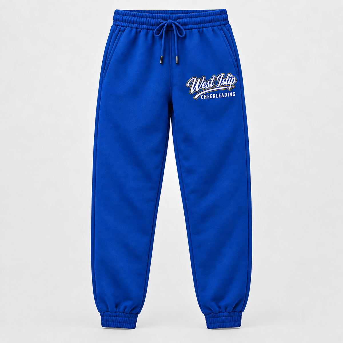 Royal Blue West Islip Cheerleading Script Joggers