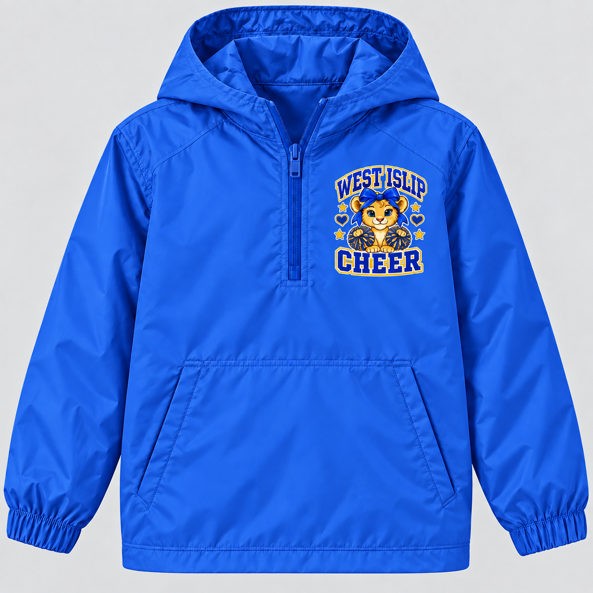 West Islip Cheer Little Lions pullover windbreaker in Royal Blue