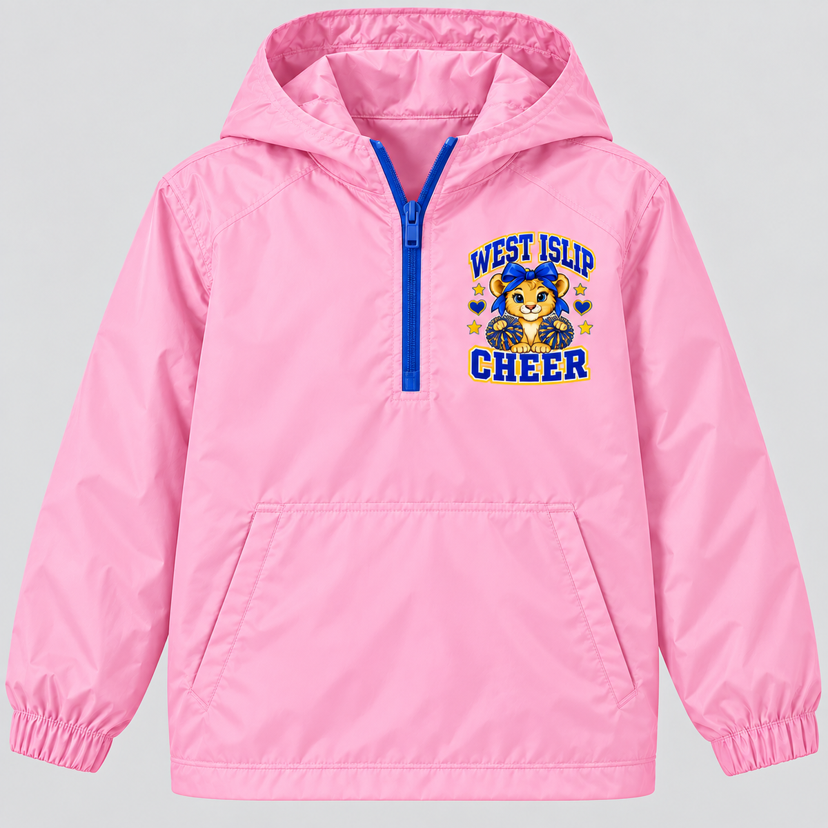 West Islip Cheer Little Lions pullover windbreaker in Pink