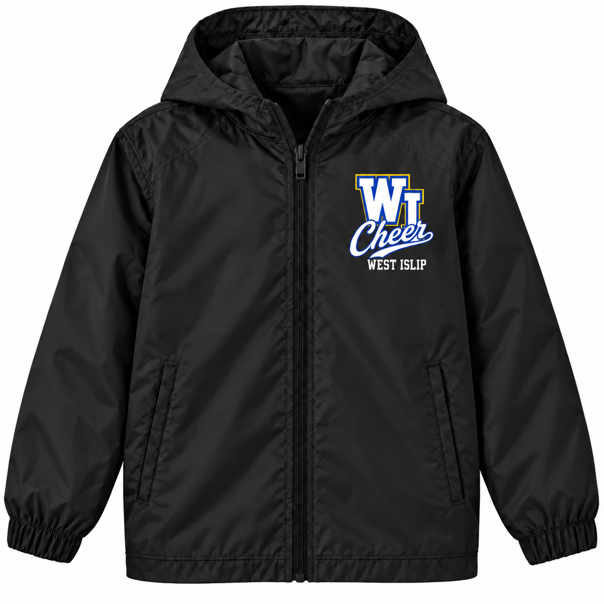 West Islip Cheer youth Varsity Cheer full-zip windbreaker in Black