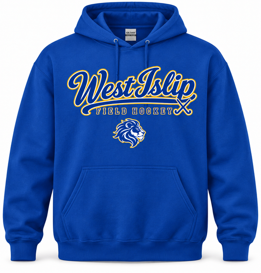 West Islip Field Hockey Signature Lion Royal Hoodie in Royal Blue