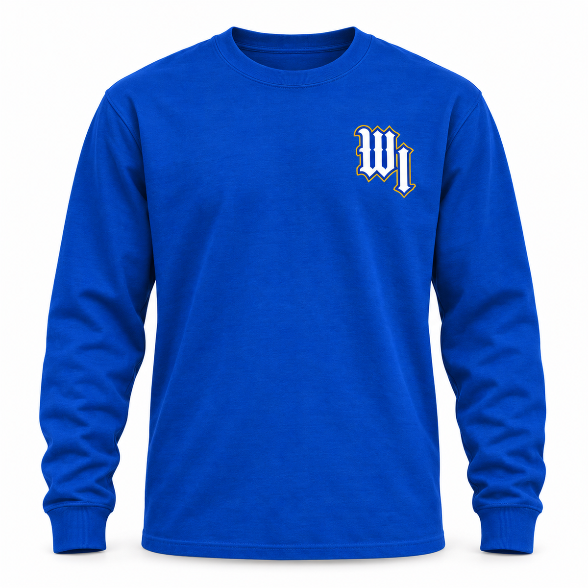 long-royal-blue-white-front