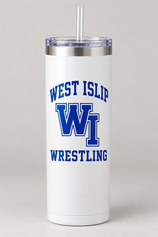 West Islip Wrestling 20 oz Varsity Tumbler in White