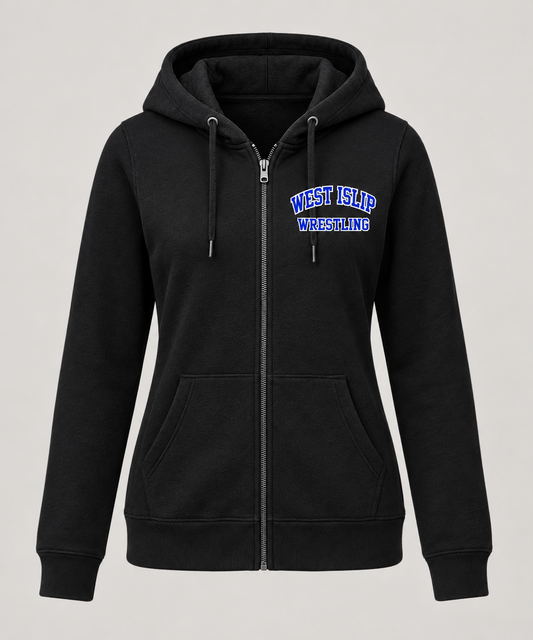 West Islip Wrestling Women's Varsity Full-Zip Hoodie in Black