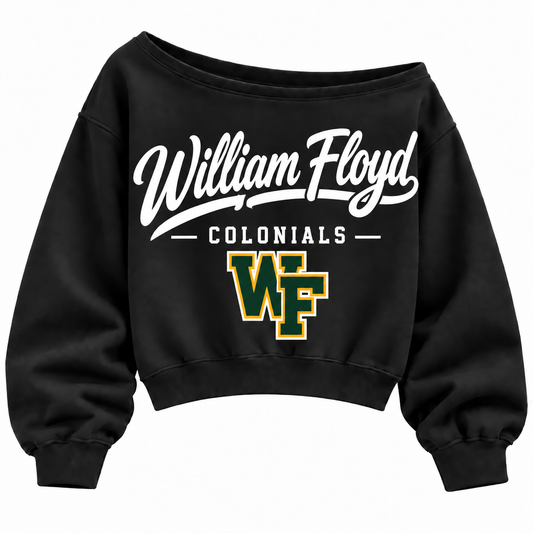William Floyd Colonials off-shoulder sweatshirt in black