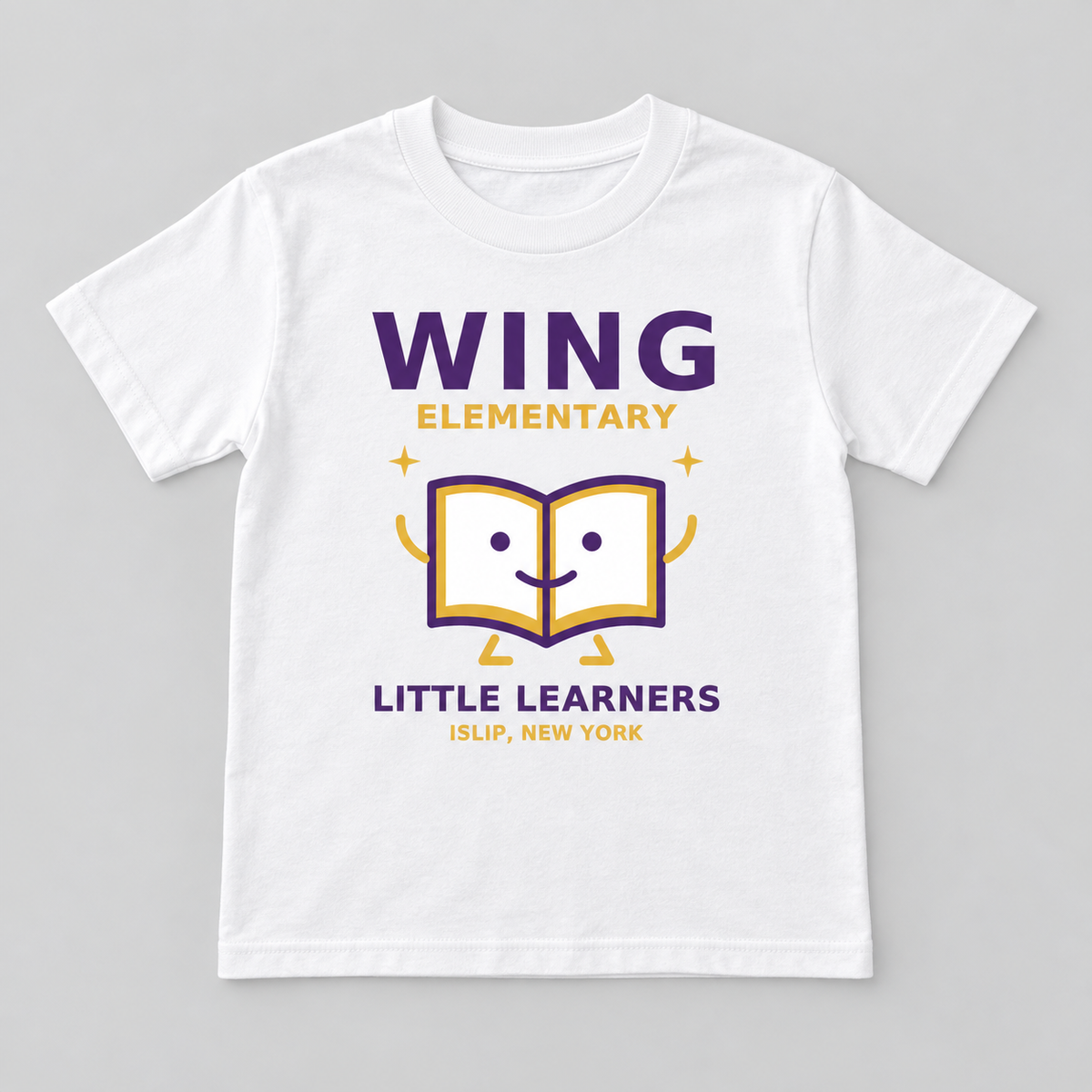 White Wing Elementary Little Learners youth cotton tee