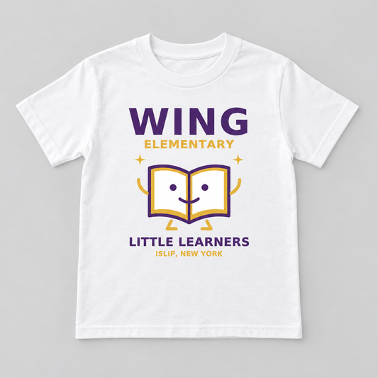 White Wing Elementary Little Learners youth cotton tee