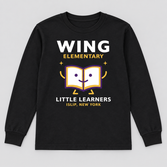 Black Wing Elementary Little Learners Youth Long Sleeve Tee