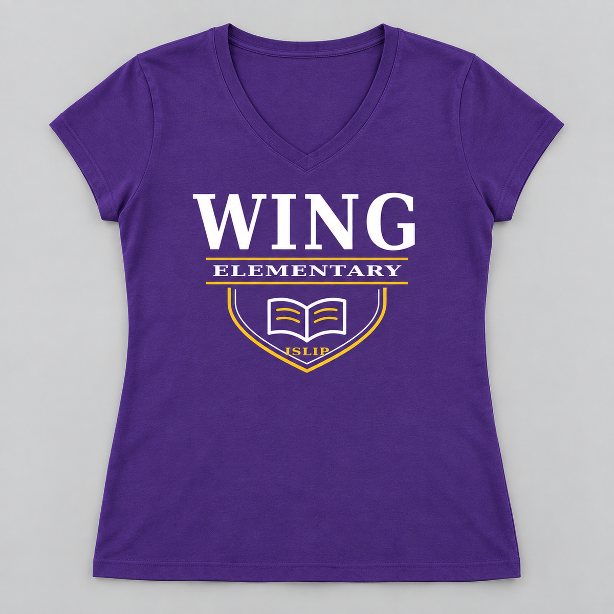 Purple Wing Elementary Collegiate Scholars Women's V-Neck Tee