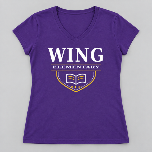 Purple Wing Elementary Collegiate Scholars Women's V-Neck Tee