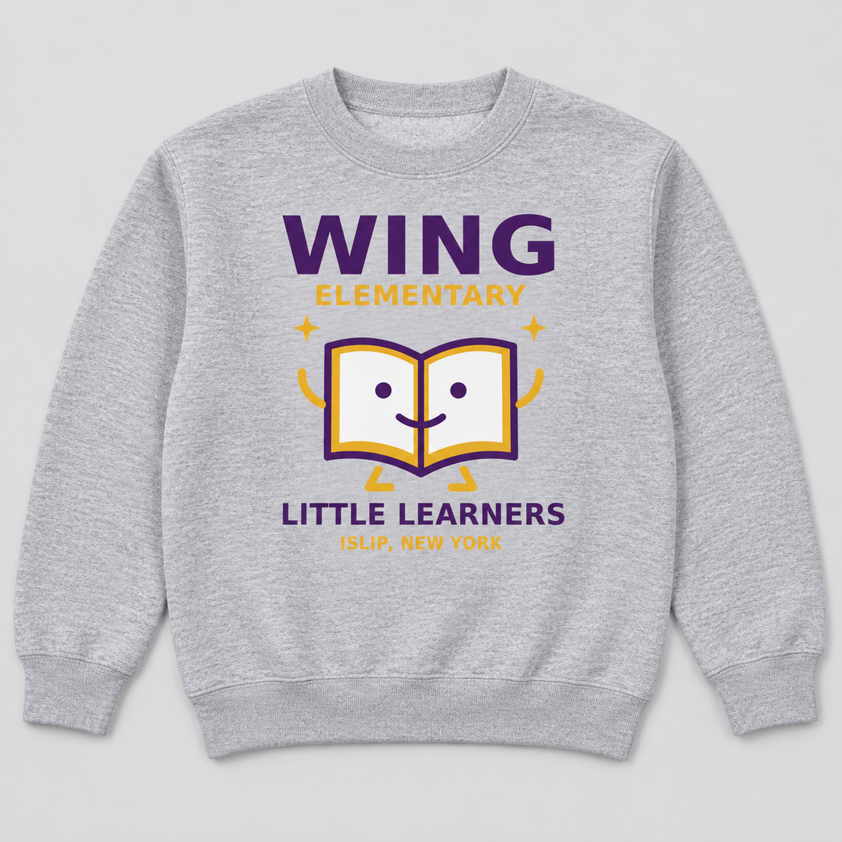Sport Grey Wing Elementary Little Learners Youth Crewneck Sweatshirt