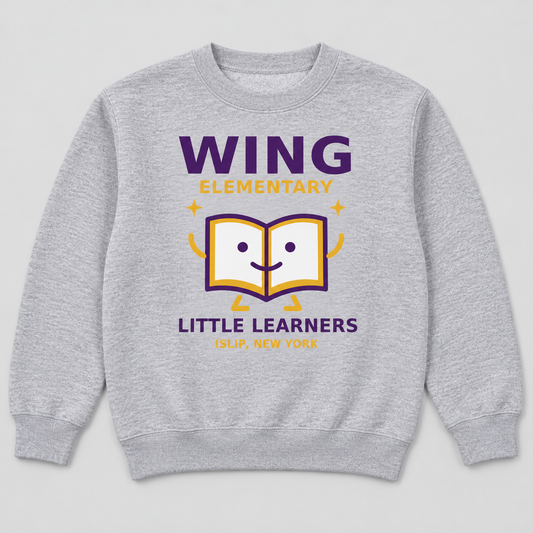 Sport Grey Wing Elementary Little Learners Youth Crewneck Sweatshirt