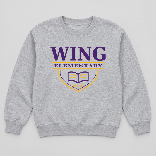 Sport Grey Wing Elementary Collegiate Scholars Youth Crewneck Sweatshirt