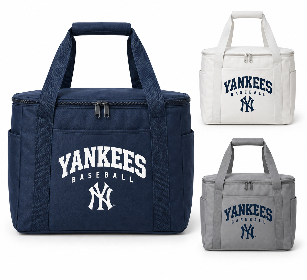 New York Yankees Baseball Original Insulated Cooler Tote — Navy, White, Gray
