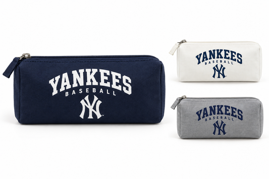 New York Yankees Baseball Original Zippered Pouch — Navy, White, Gray
