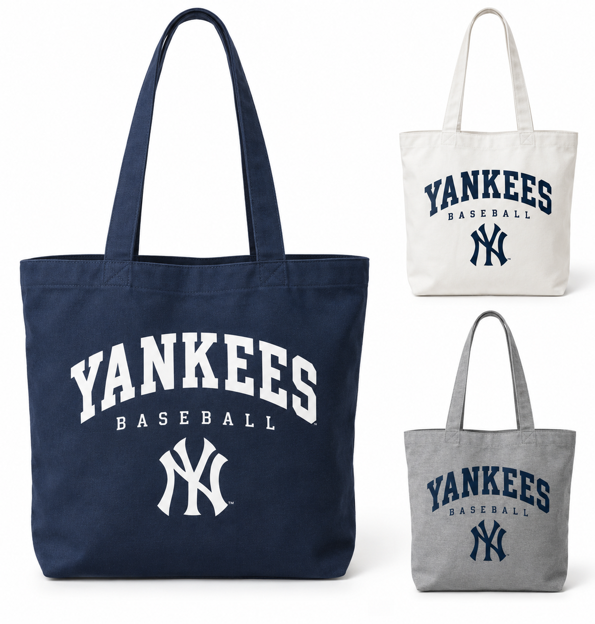 New York Yankees Baseball Original Everyday Tote Bag — Navy, White, Gray
