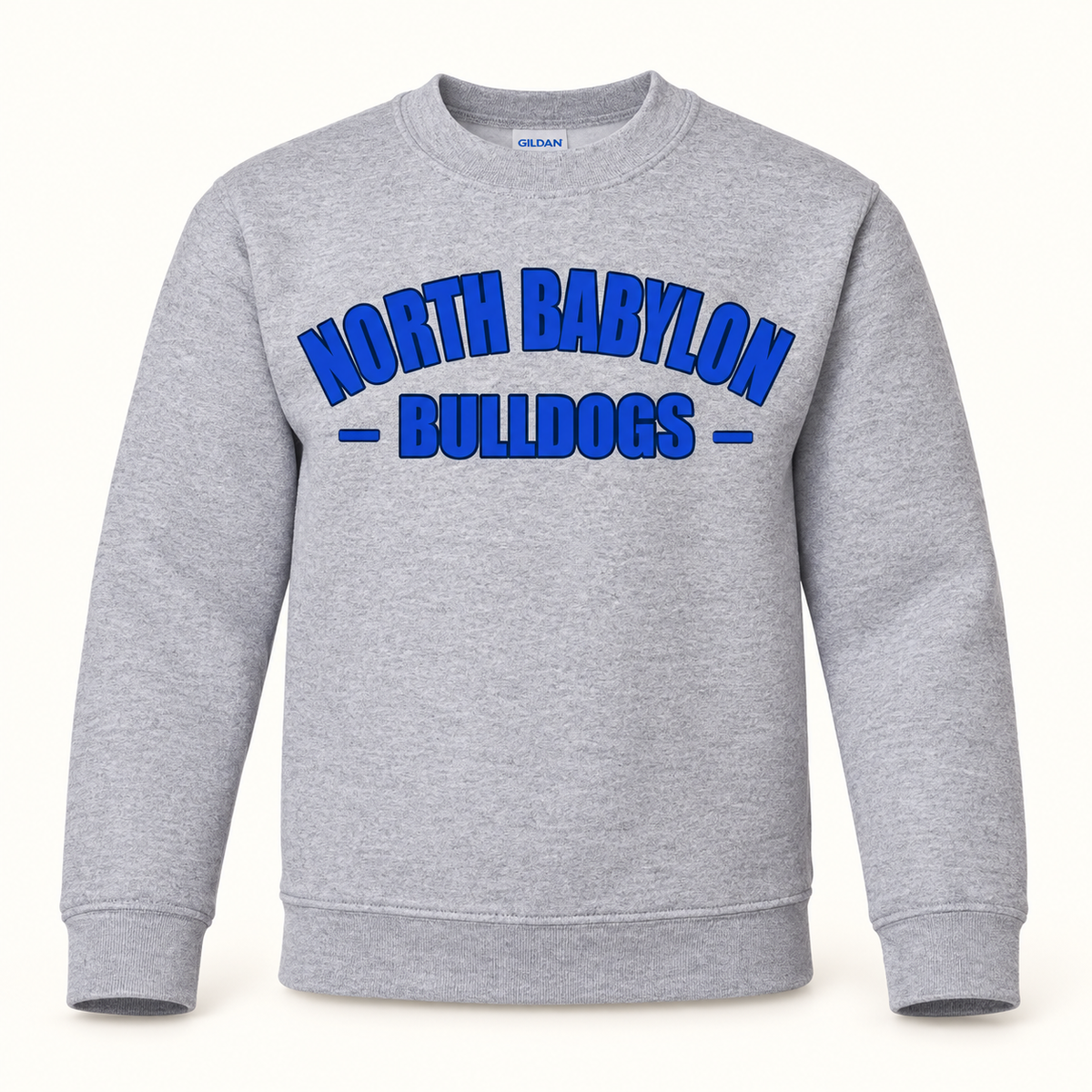 Youth North Babylon Crewneck Sweatshirt in Sport Grey, front view
