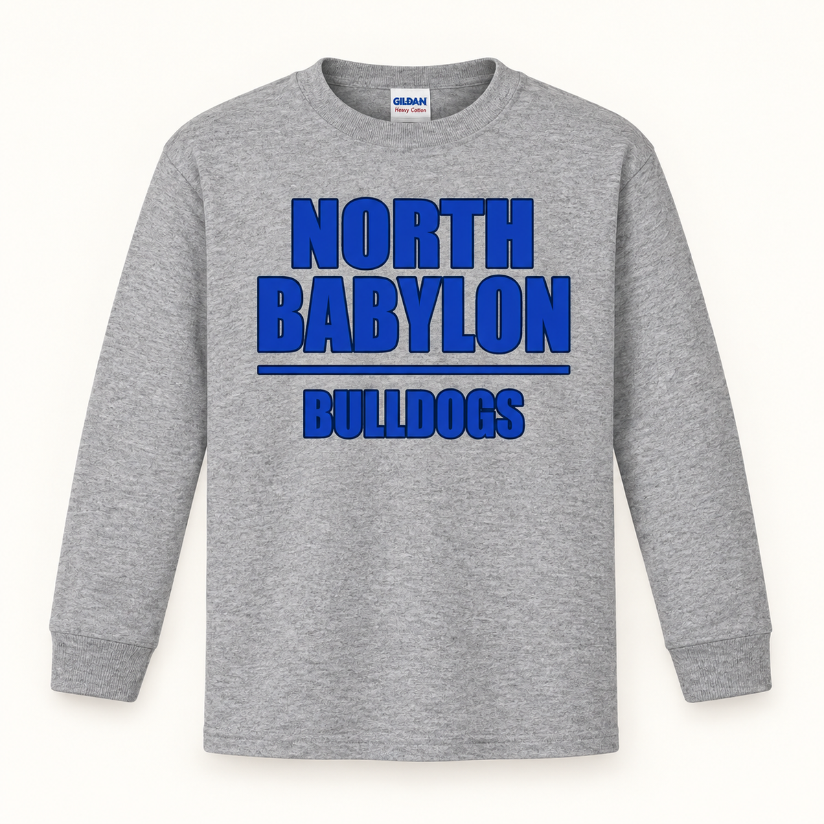 Youth North Babylon Long-Sleeve T-Shirt in Sport Grey, front view