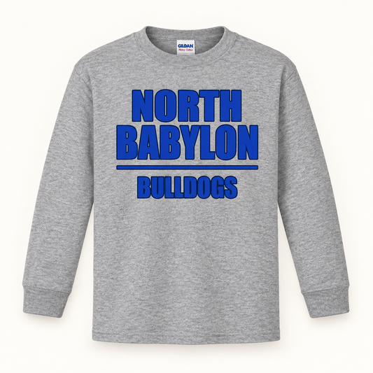 Youth North Babylon Long-Sleeve T-Shirt in Sport Grey, front view