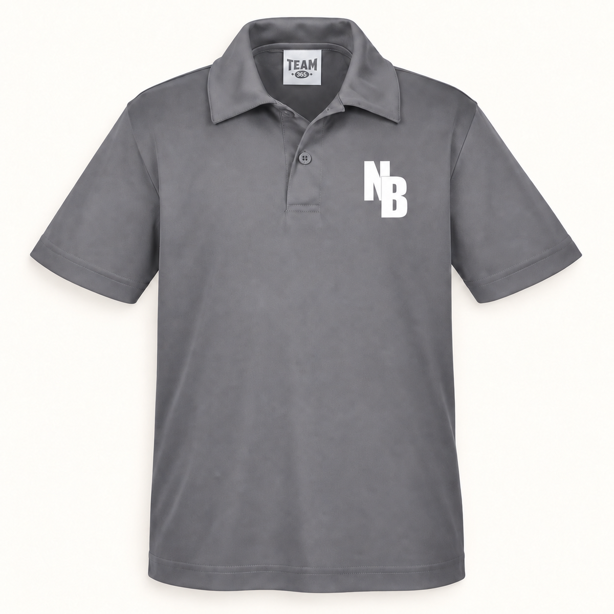Youth North Babylon NB Polo Shirt in Sport Graphite, front view