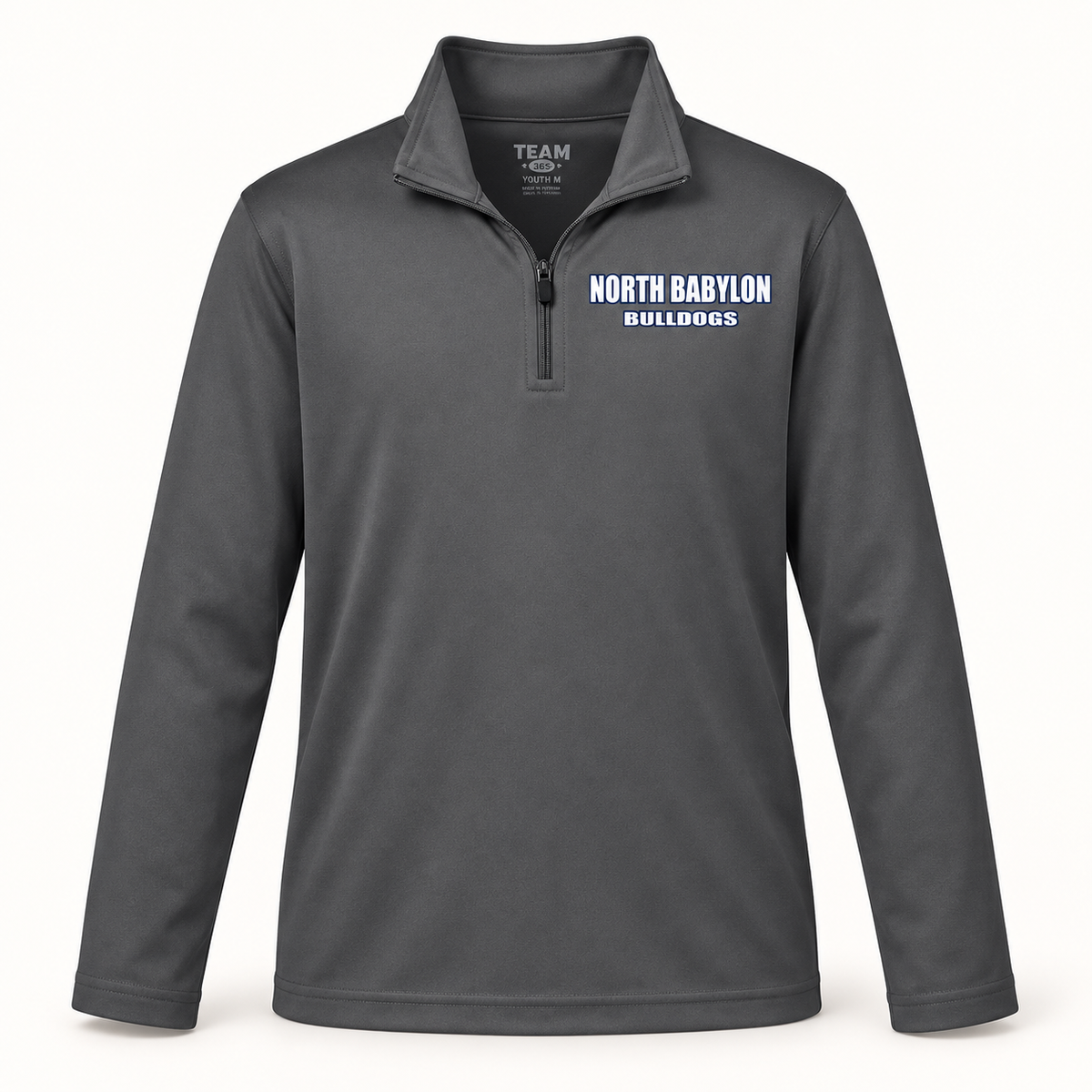 Youth North Babylon Quarter-Zip in Sport Graphite, front view