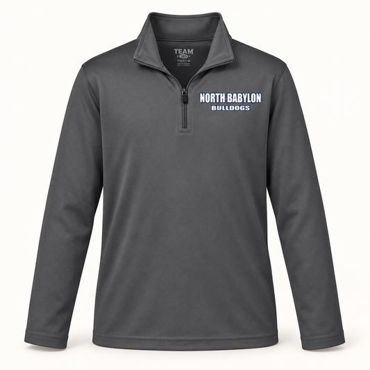 Youth North Babylon Quarter-Zip in Sport Graphite, front view
